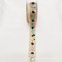 New Arrival Garment Accessories Flower Style Colorful Sequin Embroidery Glitter Ribbon Trim